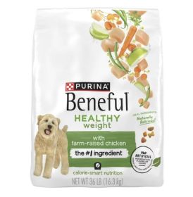 Purina Beneful Healthy Weight Dry Dog Food Farm Raised Chicken, 36 lb Bag