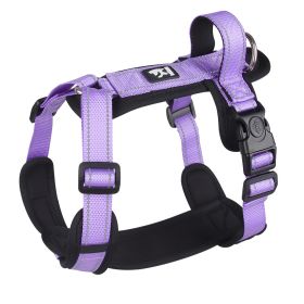 Dog Hand Holding Rope Chest Strap Reflective Vest Explosion-proof Medium Large Dog Pet Traction Dog Leash (Option: Purple-S)