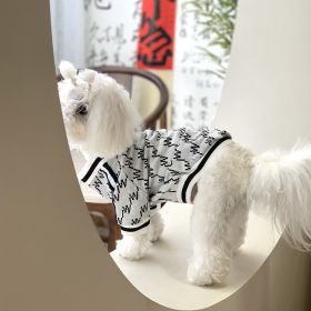 Autumn And Winter Teddy Pet Jacket Zipper Coat (Option: White-XL)