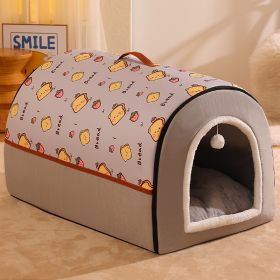 Warm Enclosed Removable And Washable Corgi And Shiba Inu House (Option: Strawberry Toast-XL)