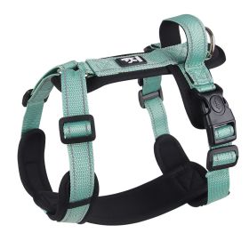 Dog Hand Holding Rope Chest Strap Reflective Vest Explosion-proof Medium Large Dog Pet Traction Dog Leash (Option: Green-XL)